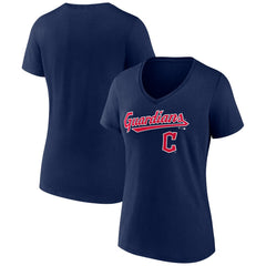 MLB Cleveland Guardians Women's Lockup V-Neck T-Shirt