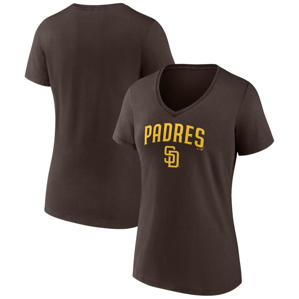 MLB San Diego Padres Women's Lockup V-Neck T-Shirt