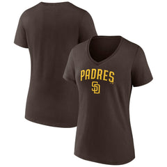MLB San Diego Padres Women's Lockup V-Neck T-Shirt
