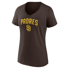 MLB San Diego Padres Women's Lockup V-Neck T-Shirt
