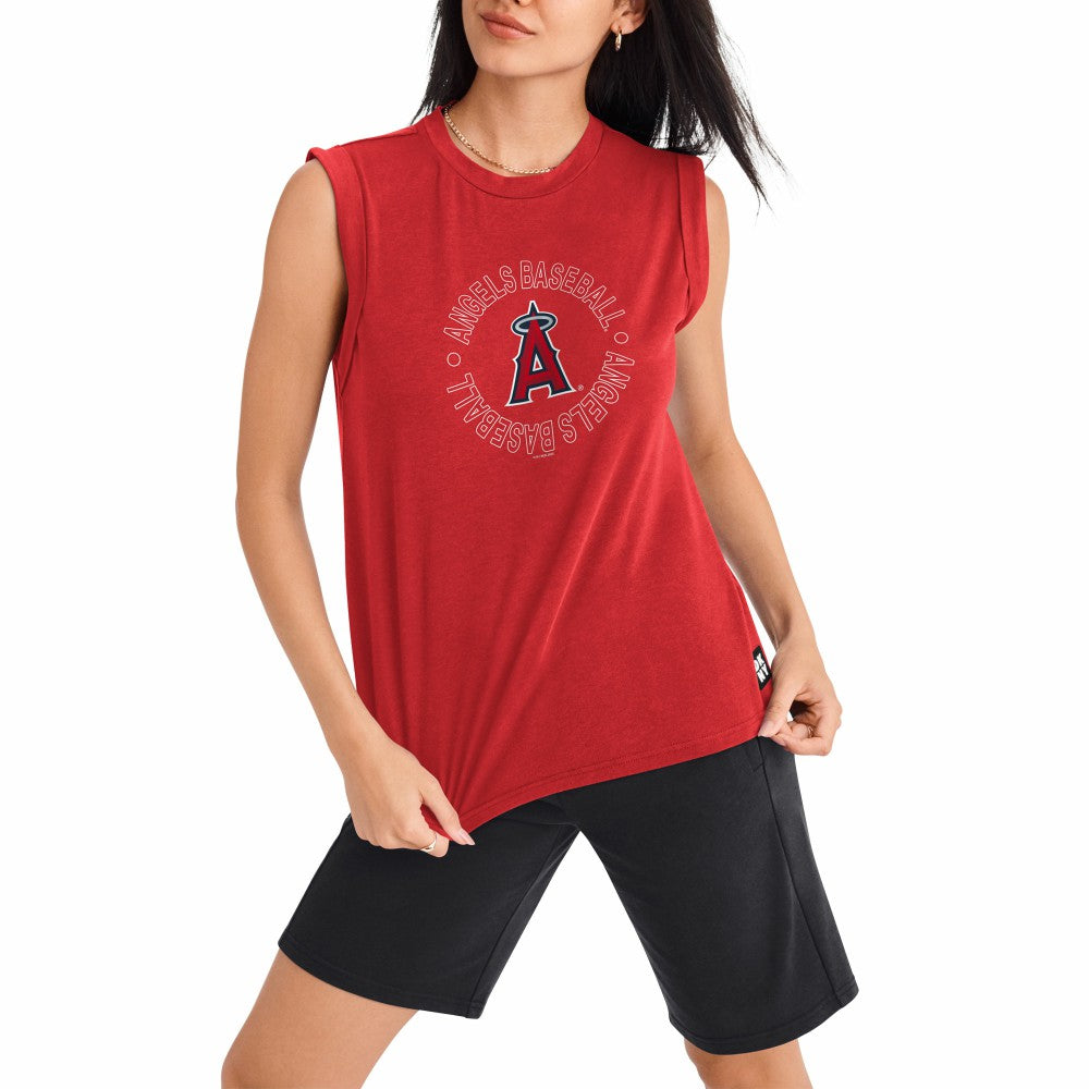 MLB Los Angeles Angels DKNY Sport Women's Madison Tri-Blend Tank Top