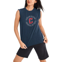 MLB Cleveland Guardians DKNY Sport Women's Madison Tri-Blend Tank Top