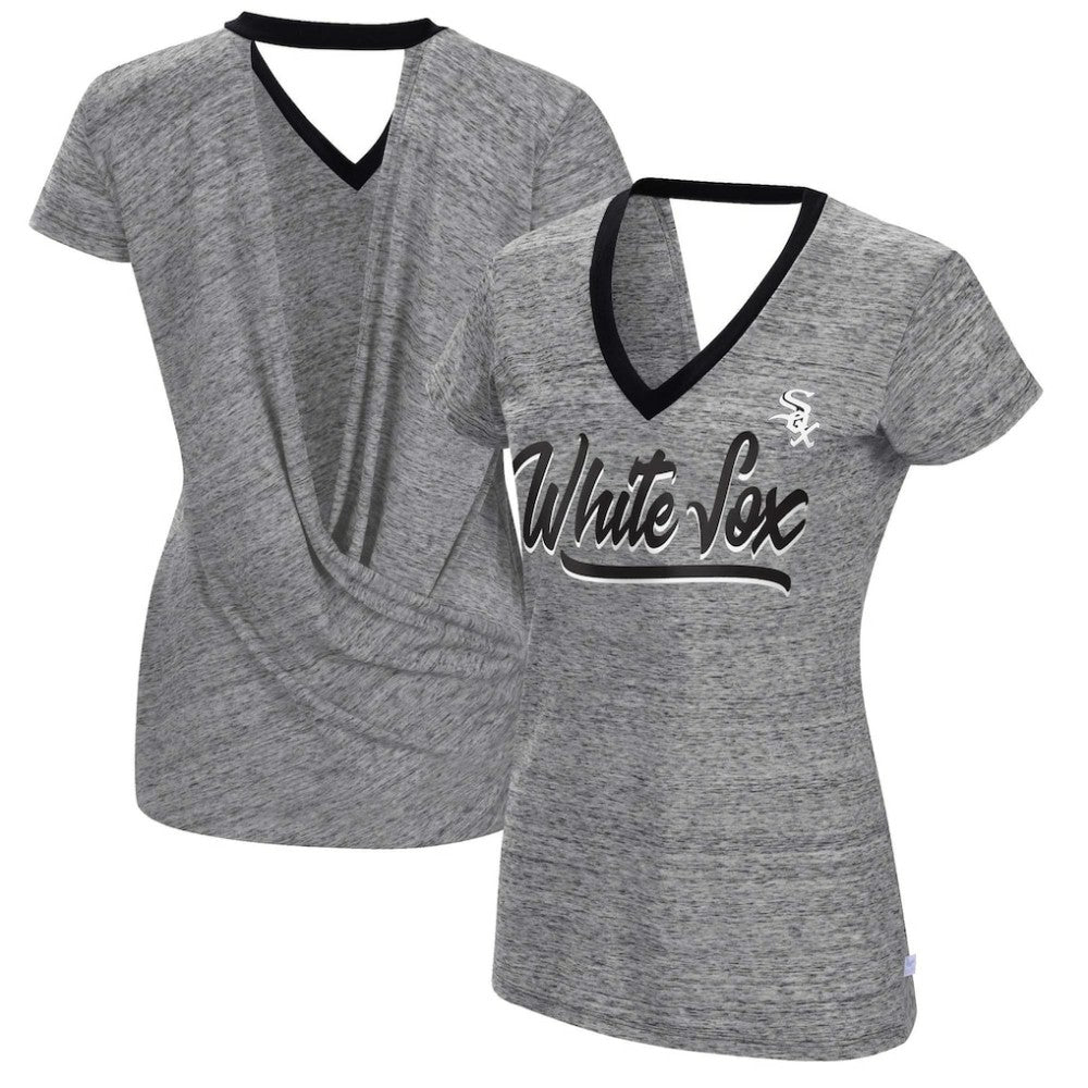 MLB Chicago White Sox Touch Women's Halftime Back Wrap Top V-Neck T-Shirt