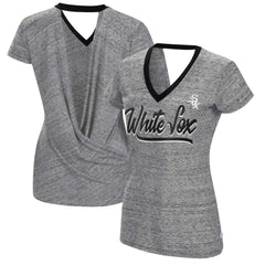 MLB Chicago White Sox Touch Women's Halftime Back Wrap Top V-Neck T-Shirt