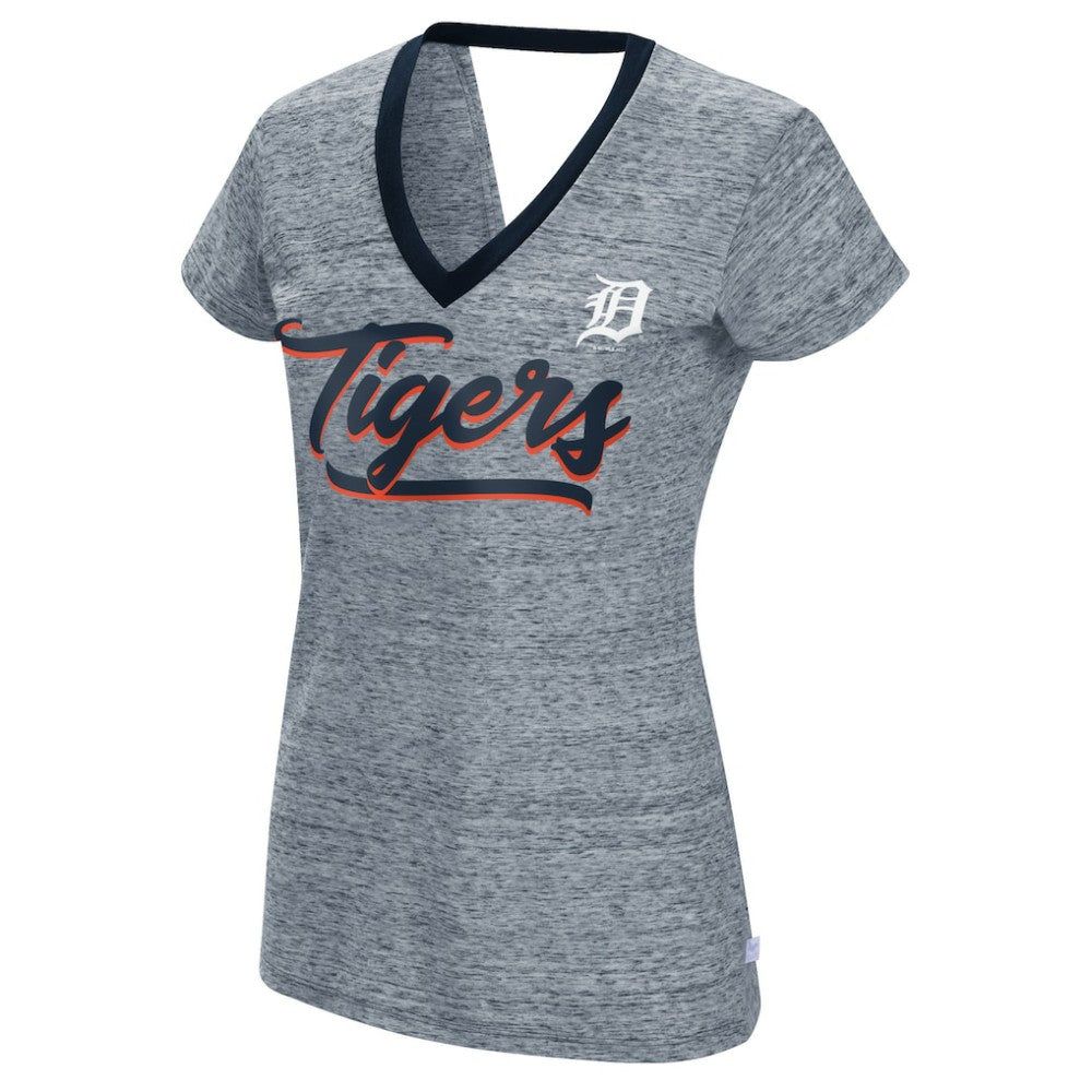 MLB Detroit Tigers Touch Women's Halftime Back Wrap Top V-Neck T-Shirt