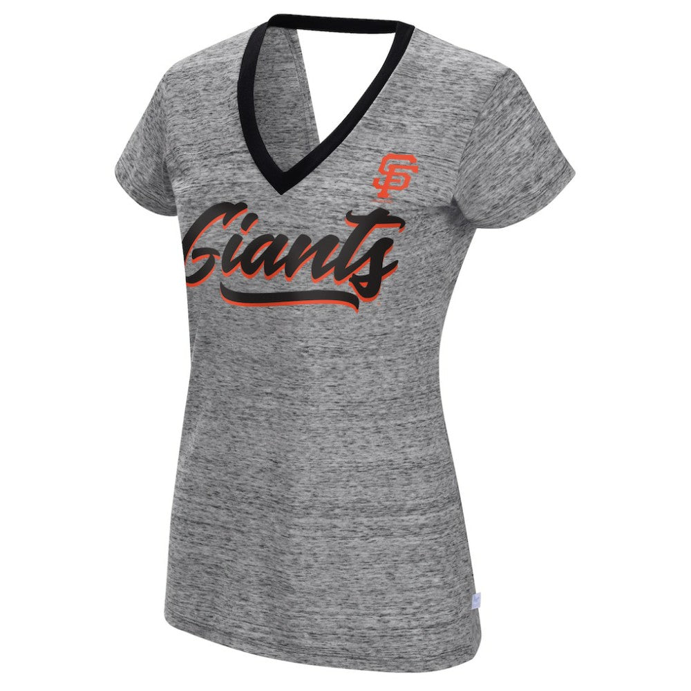 MLB San Francisco Giants Touch Women's Halftime Back Wrap Top V-Neck T-Shirt