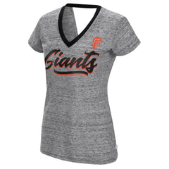 MLB San Francisco Giants Touch Women's Halftime Back Wrap Top V-Neck T-Shirt