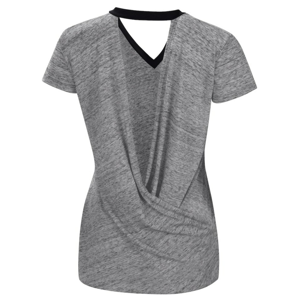 MLB San Francisco Giants Touch Women's Halftime Back Wrap Top V-Neck T-Shirt