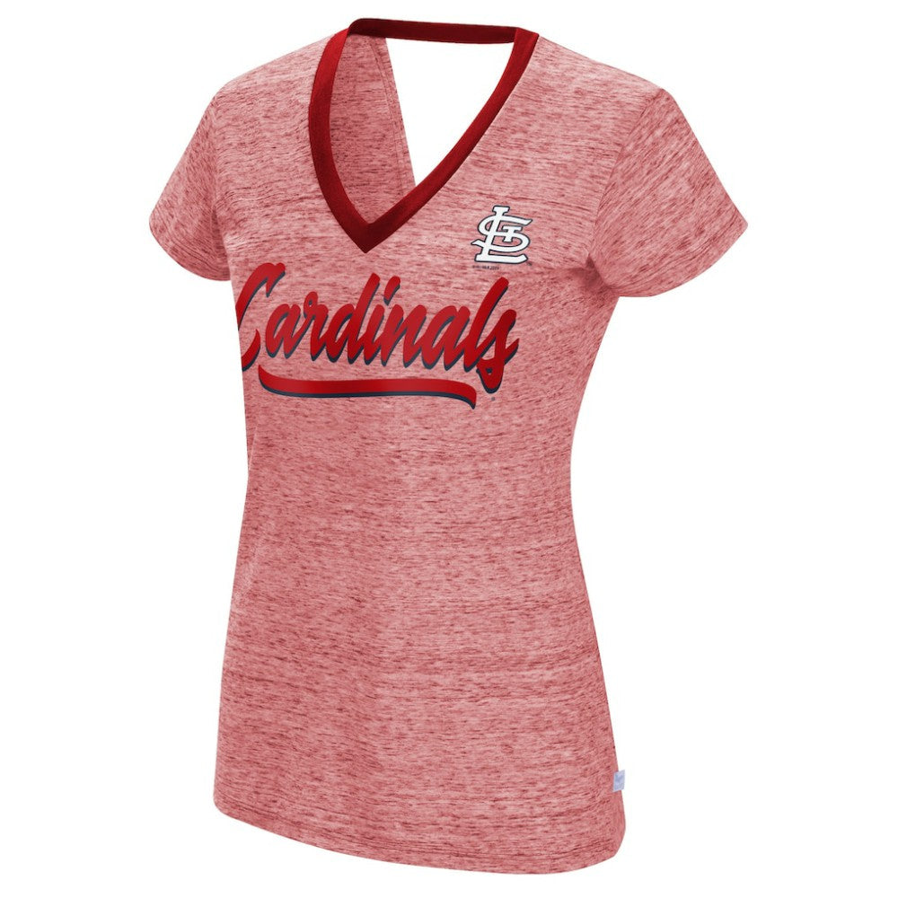 MLB St. Louis Cardinals Touch Women's Halftime Back Wrap Top V-Neck T-Shirt