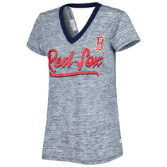 MLB Boston Red Sox Touch Women's Halftime Back Wrap Top V-Neck T-Shirt