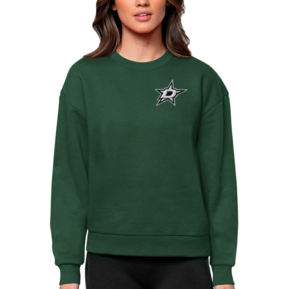 NHL Green Dallas Stars Antigua Women's Victory Crewneck Pullover Sweatshirt