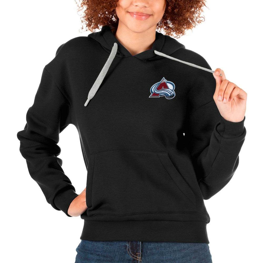 NHL Black Colorado Avalanche Antigua Women's Victory Pullover Hoodie