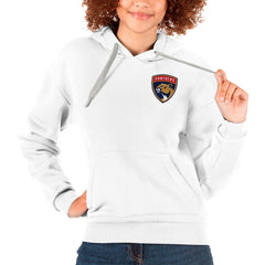 NHL White Florida Panthers Antigua Women's Victory Pullover Hoodie