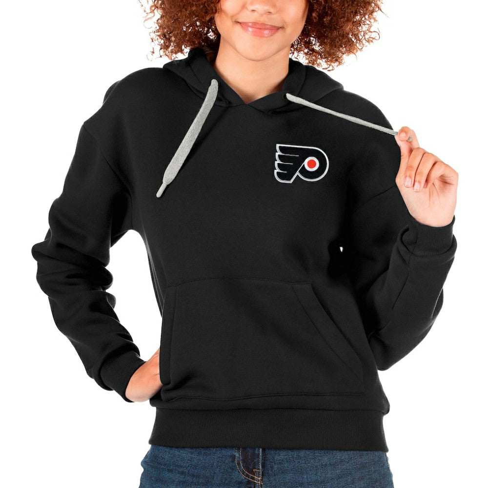 NHL Black Philadelphia Flyers Antigua Women's Victory Pullover Hoodie