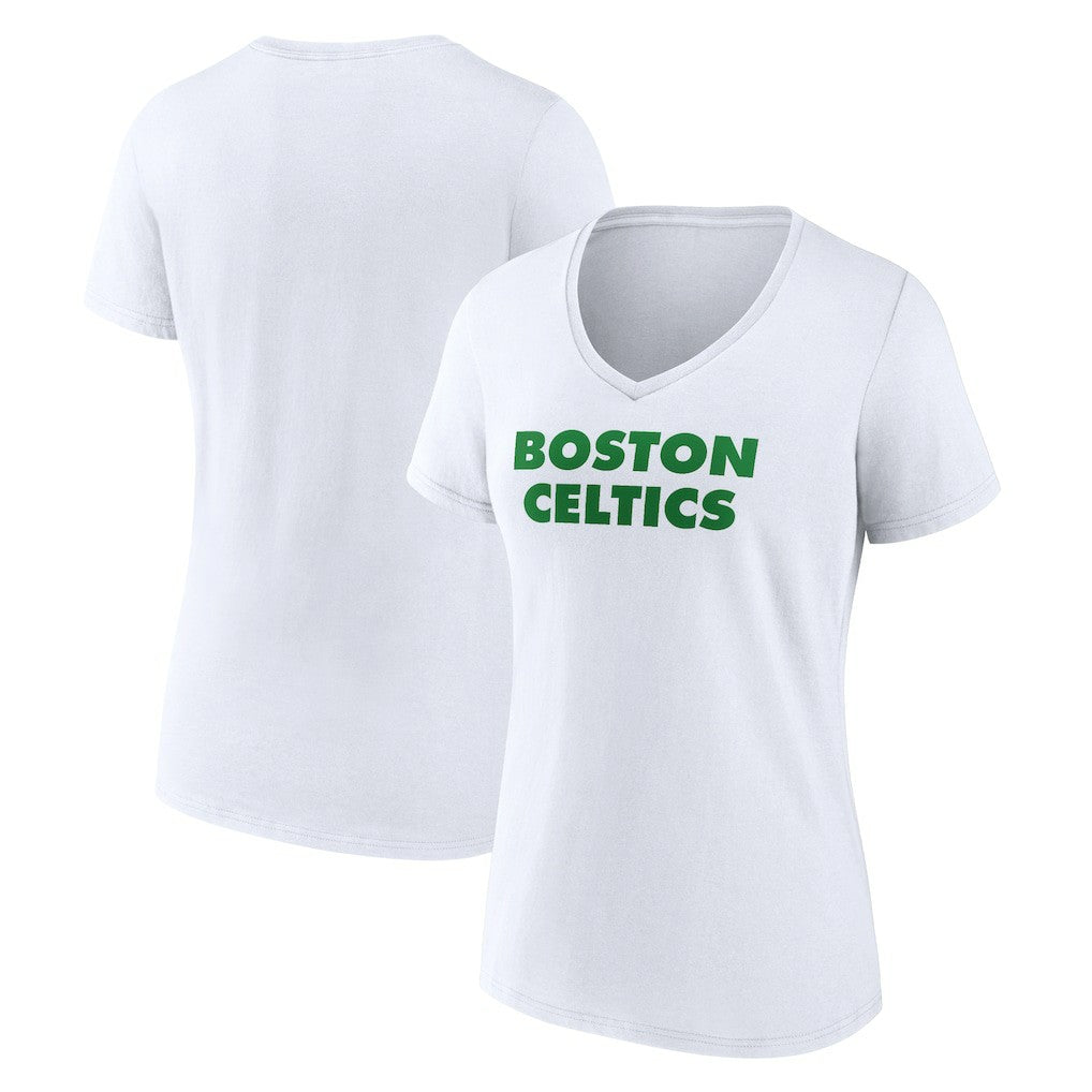 NBA Boston Celtics Women's Wordmark V-Neck T-Shirt