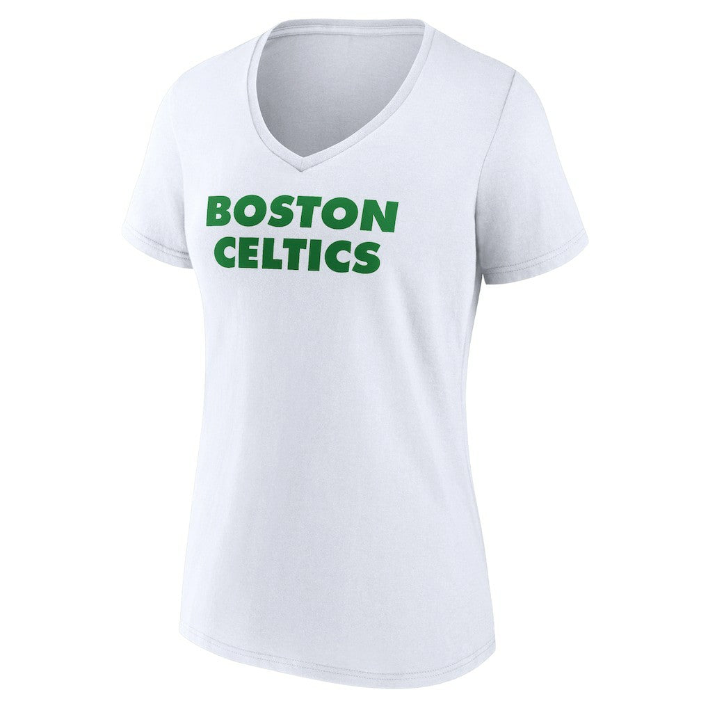 NBA Boston Celtics Women's Wordmark V-Neck T-Shirt