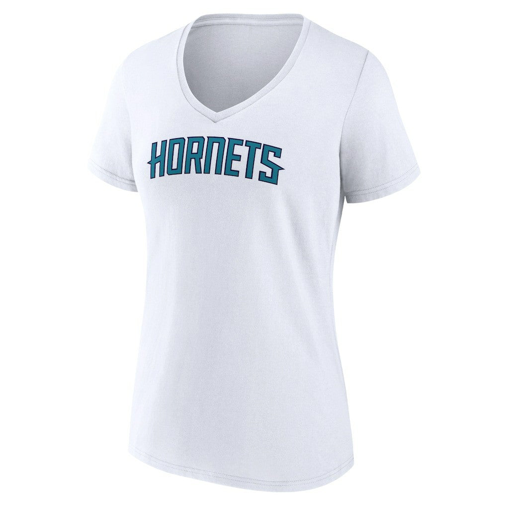 NBA Charlotte Hornets Women's Wordmark V-Neck T-Shirt