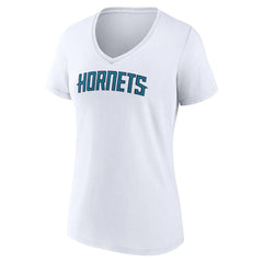 NBA Charlotte Hornets Women's Wordmark V-Neck T-Shirt