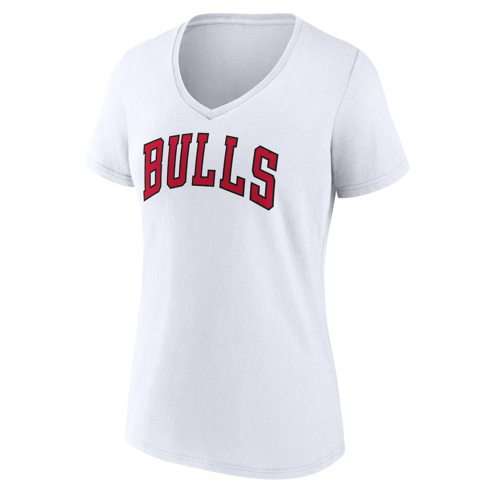 NBA Chicago Bulls Women's Wordmark V-Neck T-Shirt sale