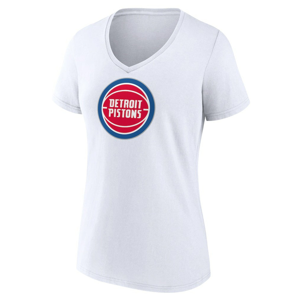 NBA Detroit Pistons Women's Logo V-Neck T-Shirt sale
