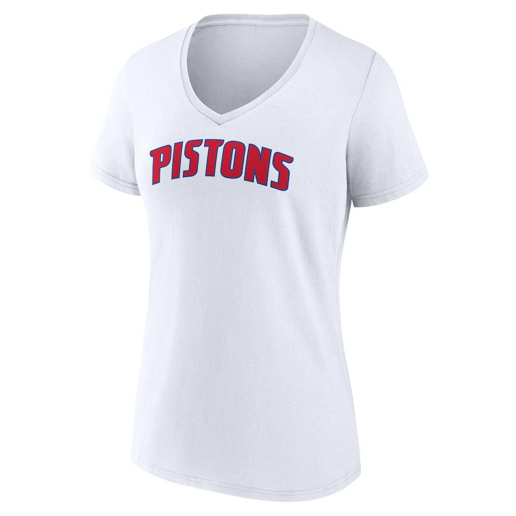 NBA Detroit Pistons Women's Wordmark V-Neck T-Shirt sale