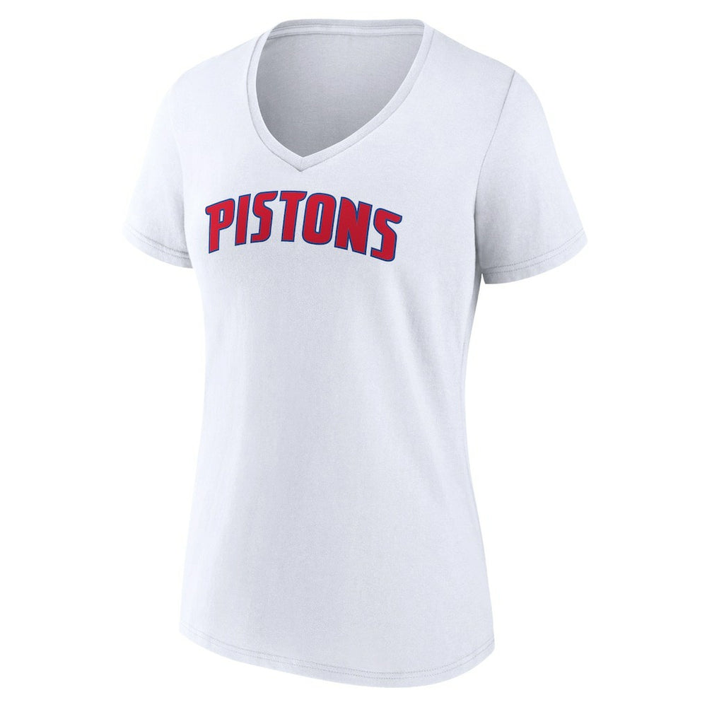 NBA Detroit Pistons Women's Wordmark V-Neck T-Shirt sale