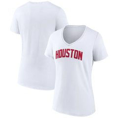 NBA Houston Rockets Women's Wordmark V-Neck T-Shirt