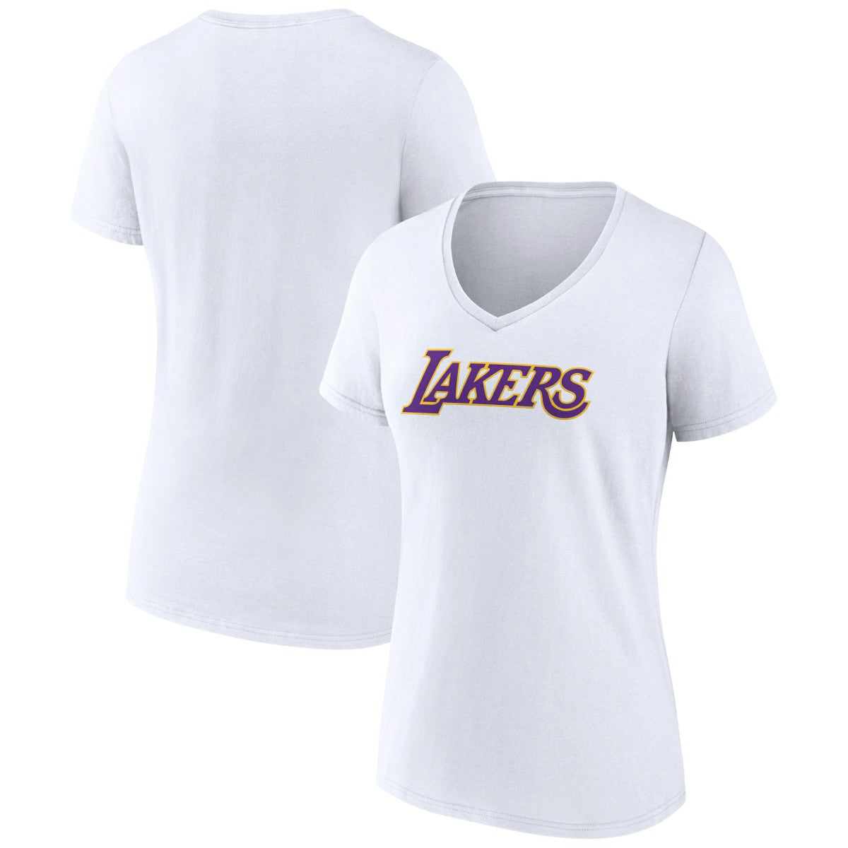 NBA Los Angeles Lakers Women's Wordmark V-Neck T-Shirt