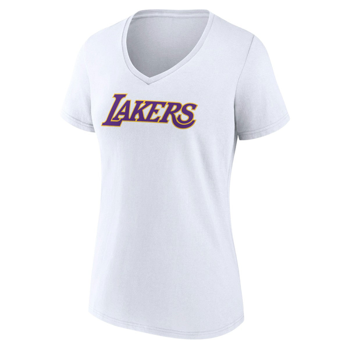 NBA Los Angeles Lakers Women's Wordmark V-Neck T-Shirt