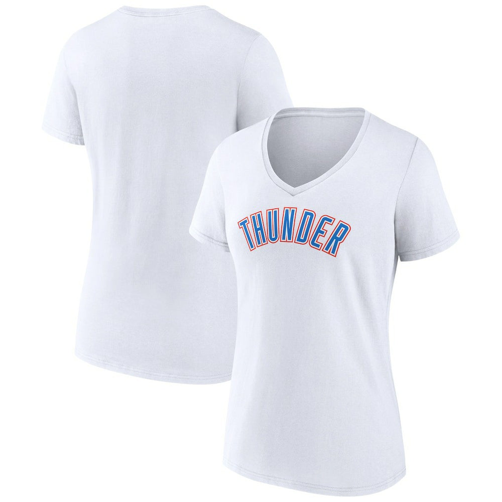 NBA Oklahoma City Thunder Women's Wordmark V-Neck T-Shirt