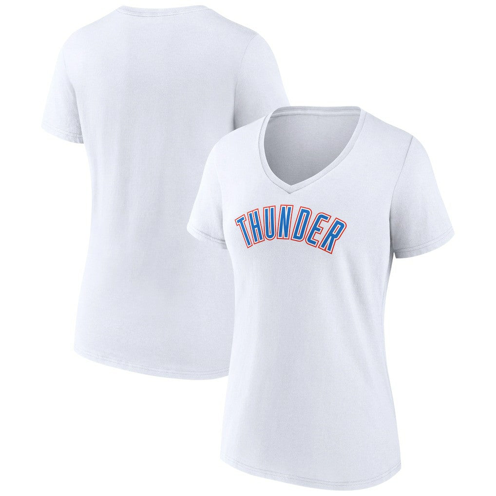 NBA Oklahoma City Thunder Women's Wordmark V-Neck T-Shirt
