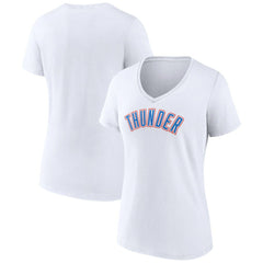 NBA Oklahoma City Thunder Women's Wordmark V-Neck T-Shirt