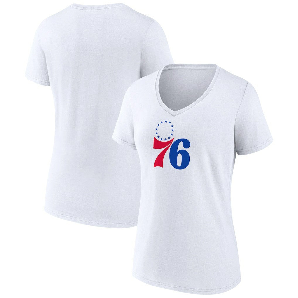 NBA Philadelphia 76ers Women's Logo V-Neck T-Shirt