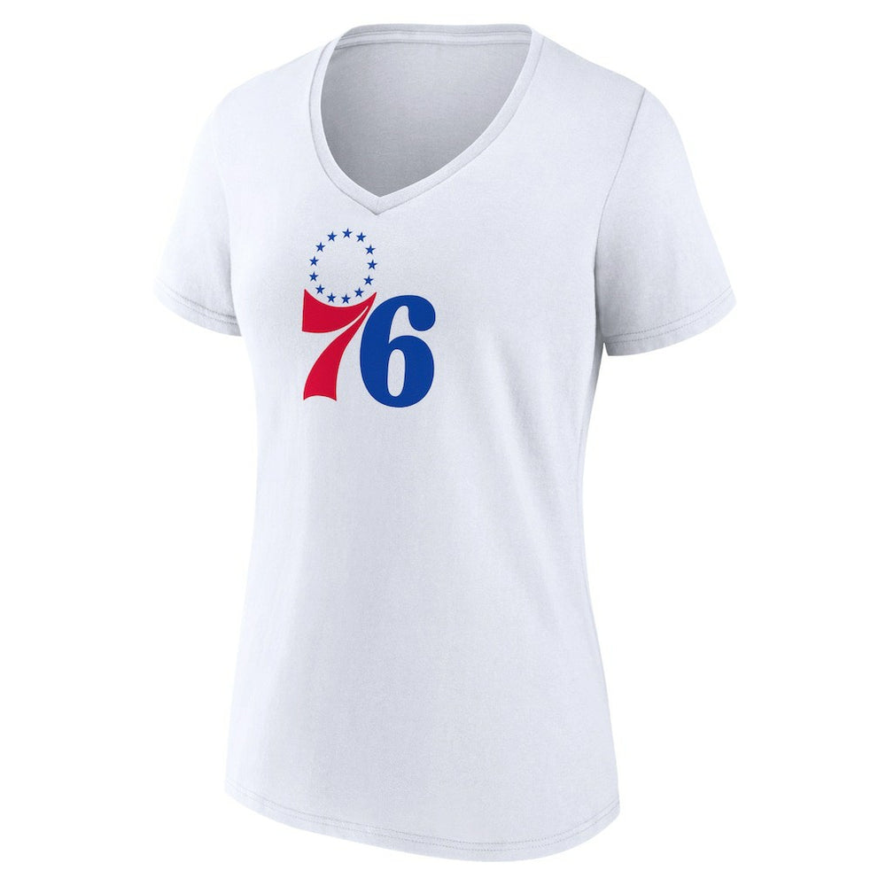 NBA Philadelphia 76ers Women's Logo V-Neck T-Shirt