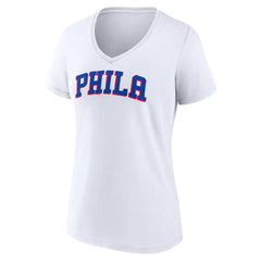 NBA Philadelphia 76ers Women's Wordmark V-Neck T-Shirt