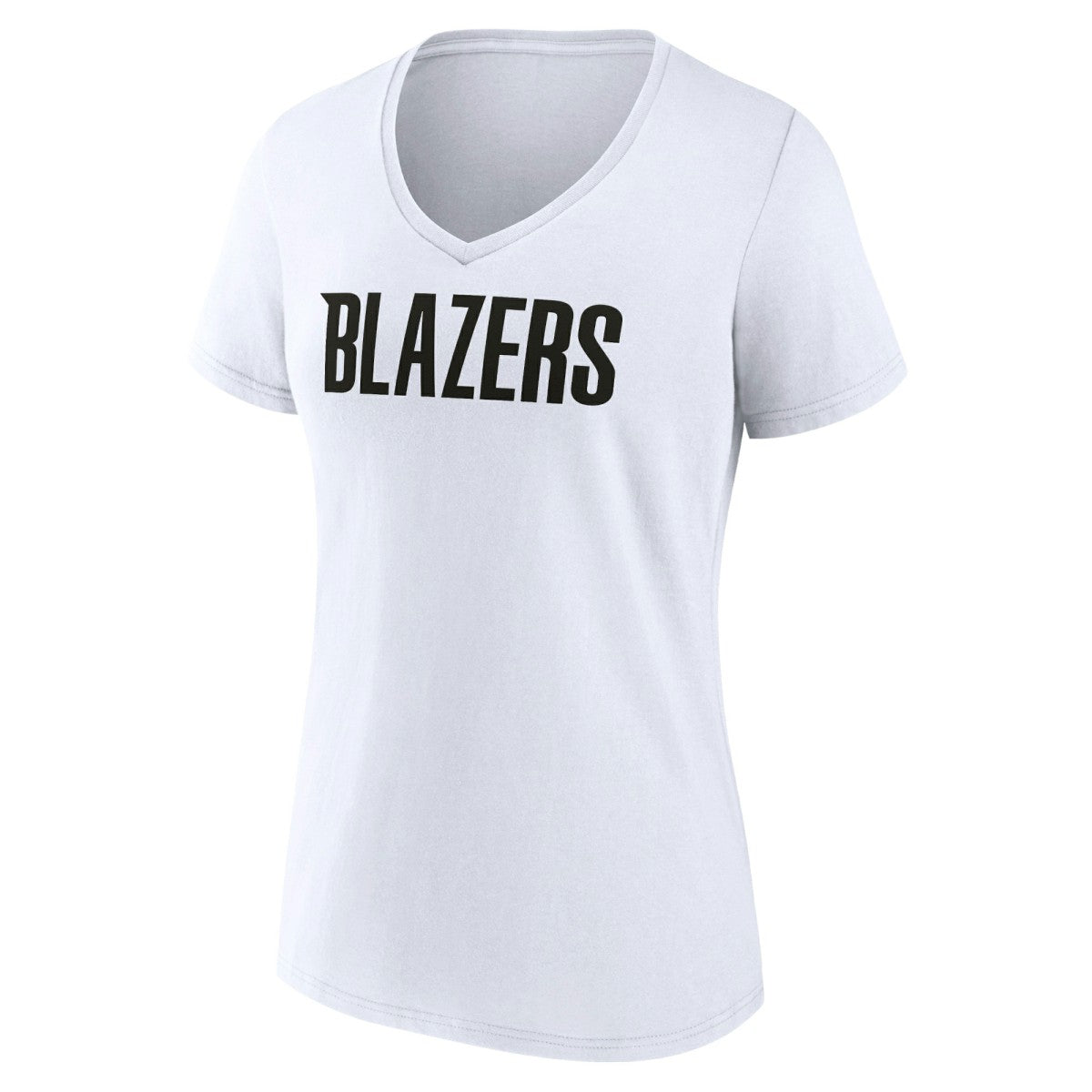 NBA Portland Trail Blazers Women's Wordmark V-Neck T-Shirt