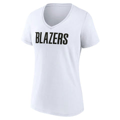 NBA Portland Trail Blazers Women's Wordmark V-Neck T-Shirt