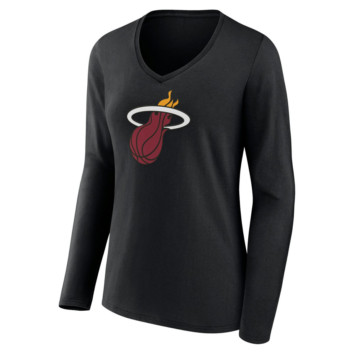 NBA Miami Heat Women's Logo Long Sleeve V-Neck T-Shirt