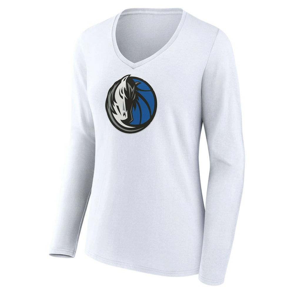 NBA Dallas Mavericks Women's Logo Long Sleeve V-Neck T-Shirt sale