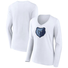 NBA Memphis Grizzlies Women's Logo Long Sleeve V-Neck T-Shirt