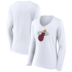 NBA Miami Heat Women's Logo Long Sleeve V-Neck T-Shirt