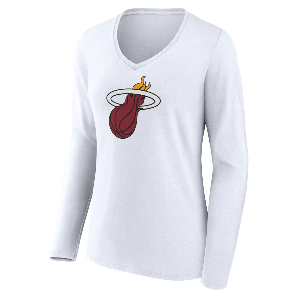 NBA Miami Heat Women's Logo Long Sleeve V-Neck T-Shirt