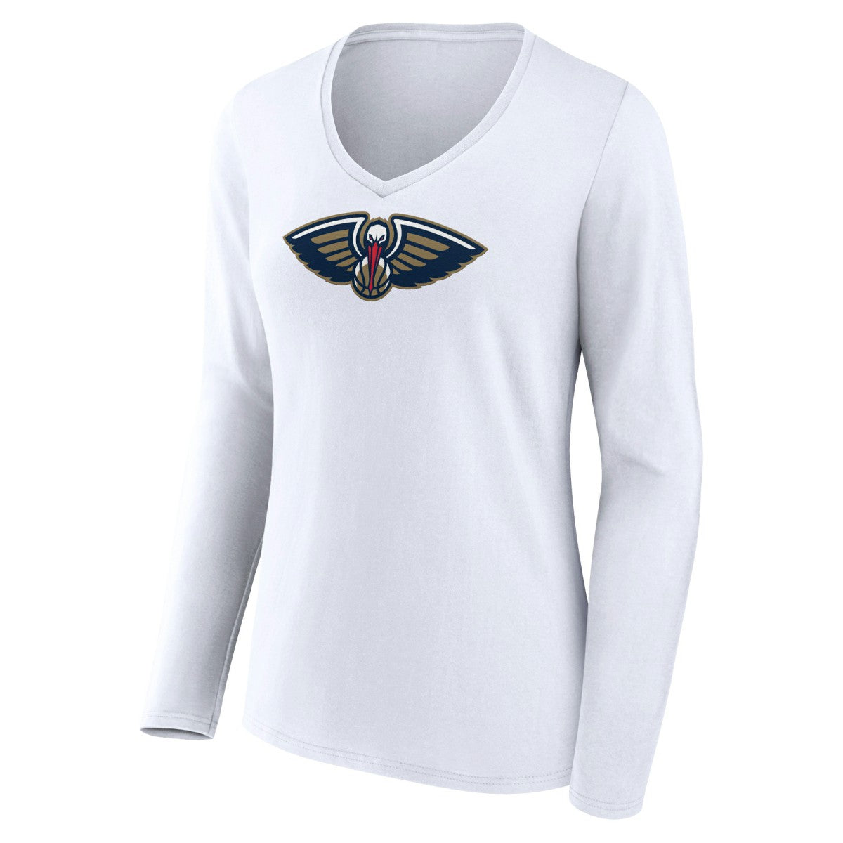 NBA New Orleans Pelicans Women's Logo Long Sleeve V-Neck T-Shirt