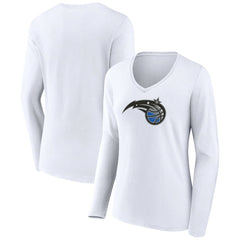 NBA Orlando Magic Women's Logo Long Sleeve V-Neck T-Shirt