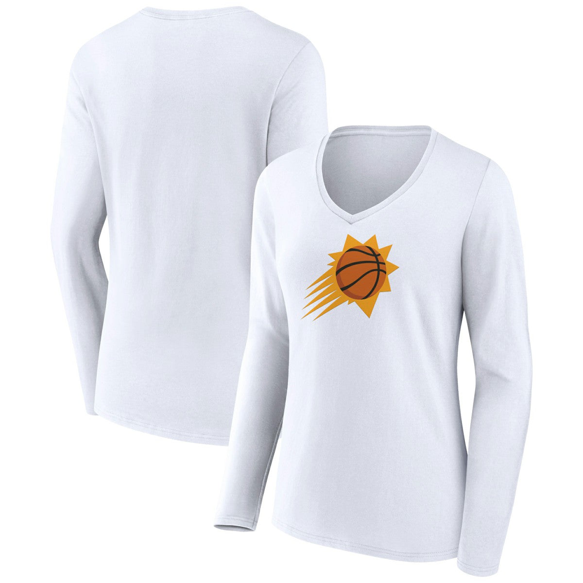 NBA Phoenix Suns Women's Logo Long Sleeve V-Neck T-Shirt