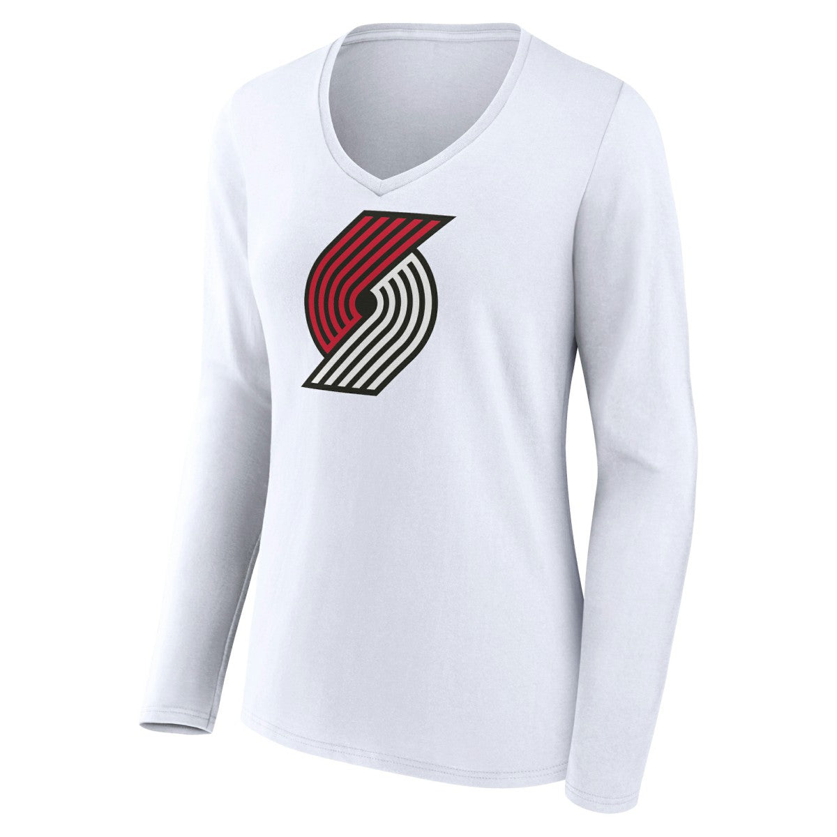 NBA Portland Trail Blazers Women's Logo Long Sleeve V-Neck T-Shirt