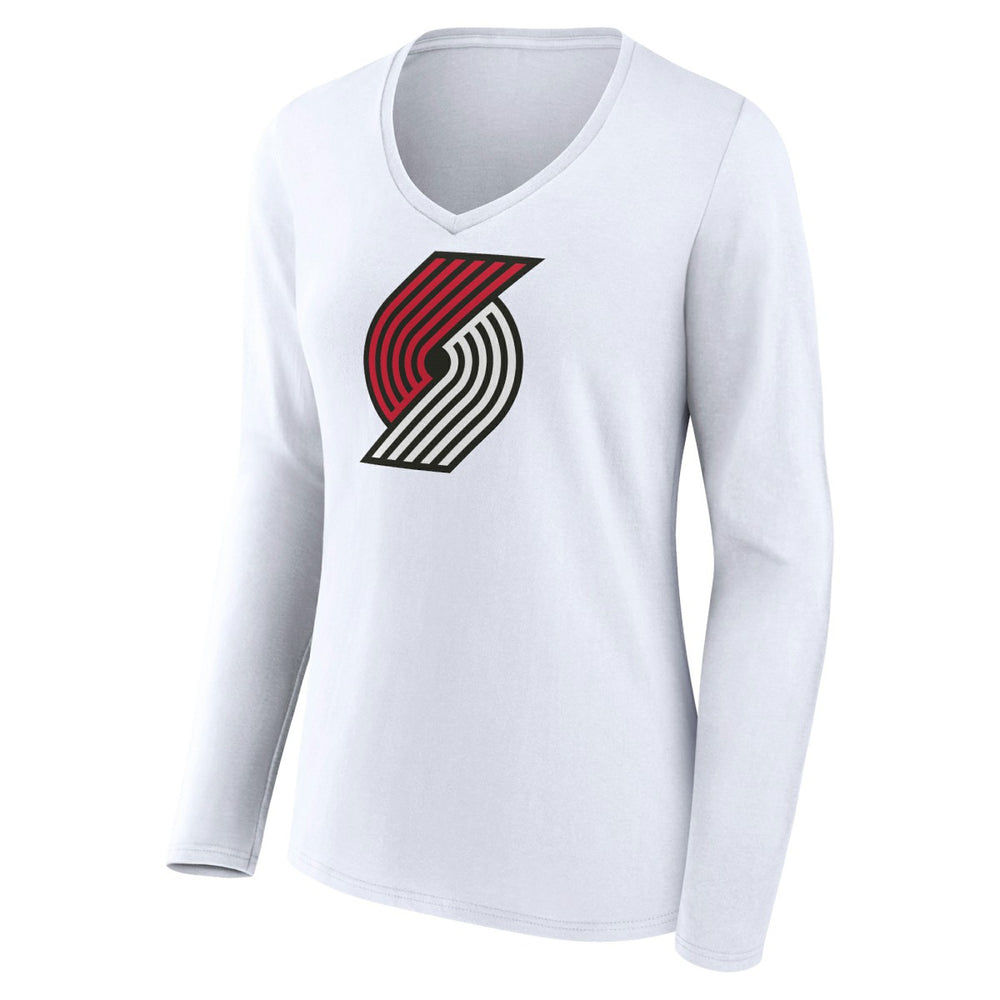 NBA Portland Trail Blazers Women's Logo Long Sleeve V-Neck T-Shirt