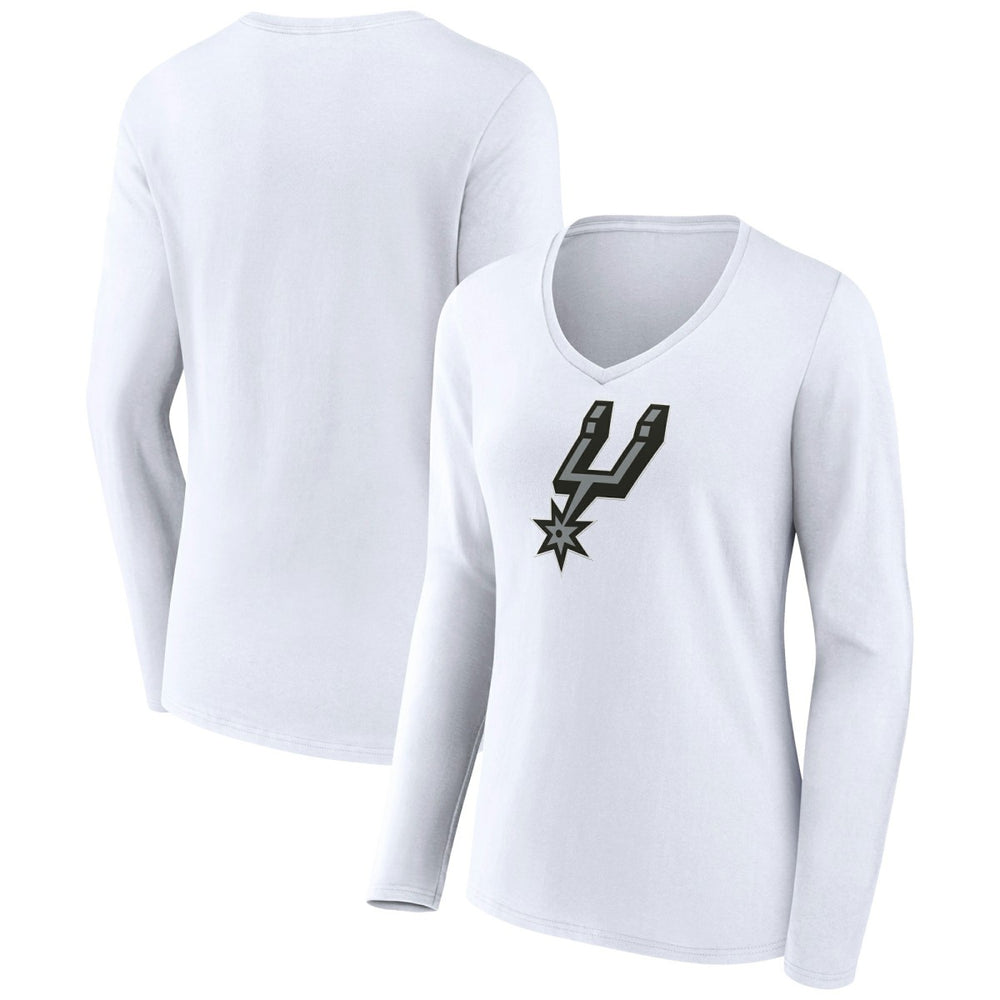 NBA San Antonio Spurs Women's Logo Long Sleeve V-Neck T-Shirt