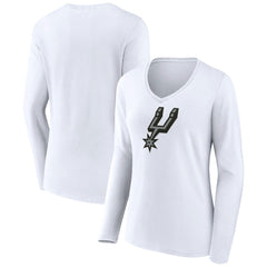 NBA San Antonio Spurs Women's Logo Long Sleeve V-Neck T-Shirt