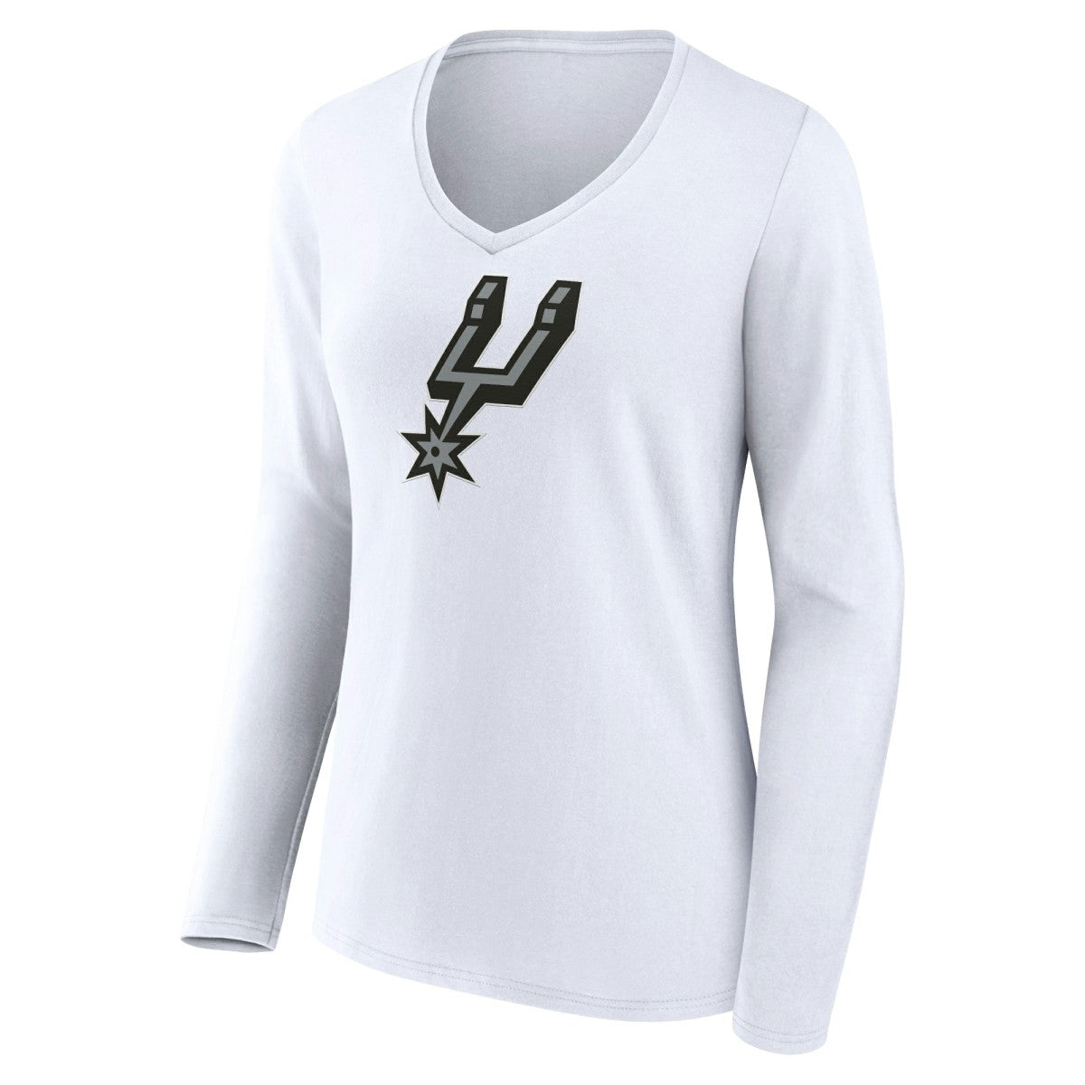NBA San Antonio Spurs Women's Logo Long Sleeve V-Neck T-Shirt